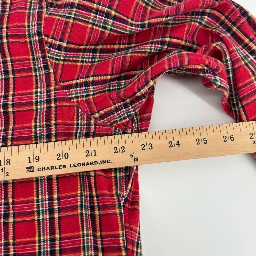 Ralph Lauren Plaid Shirt Mens Medium Red Button Down Green Pony Logo - Picture 7 of 10